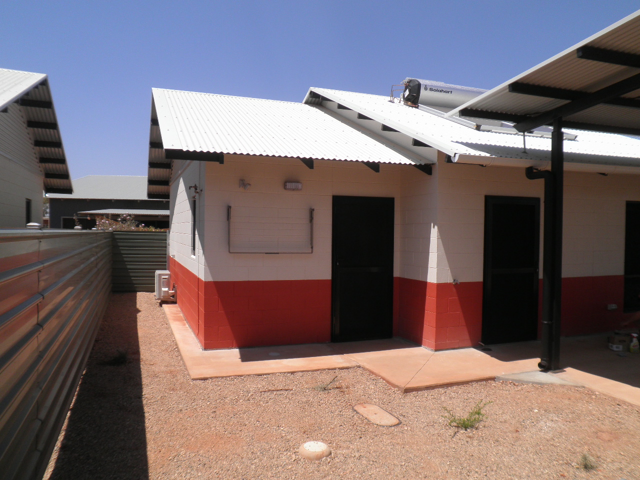 A newly built house with verandah for NT government employees.