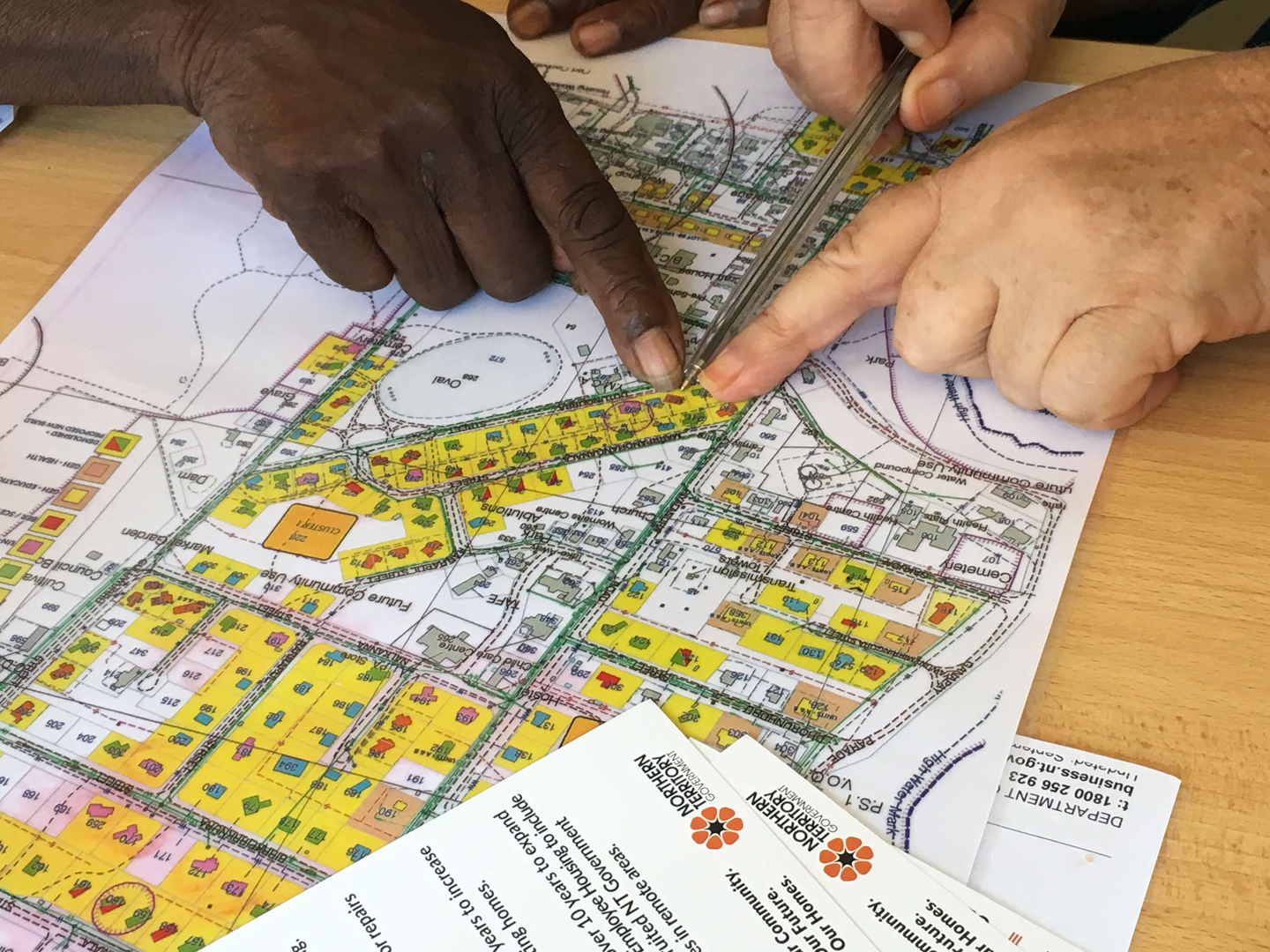 Looking at map