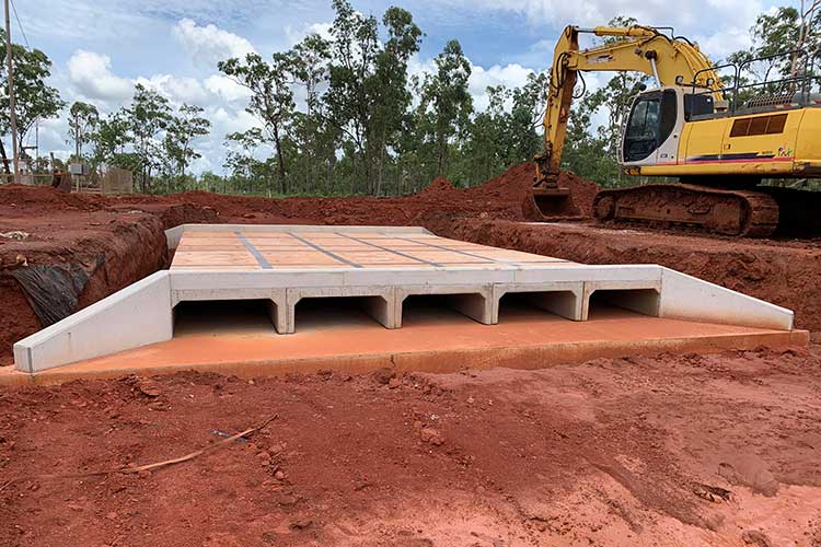 Culvert in road